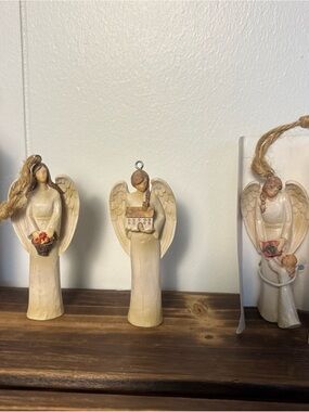 Seagull Studios Guardin Heart Angels ornaments Set Of 3 Holidays